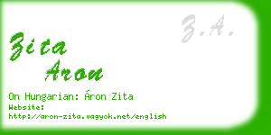 zita aron business card